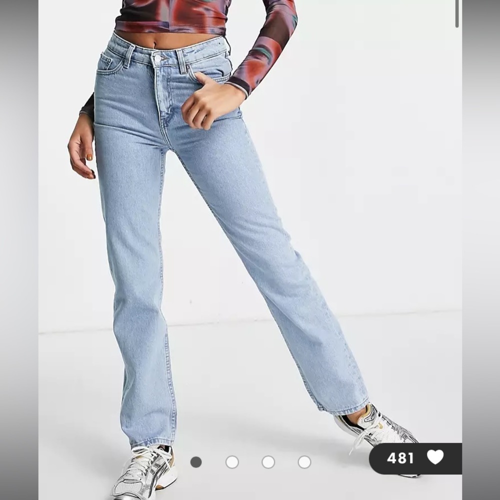 ASOS high rise straight leg jeans